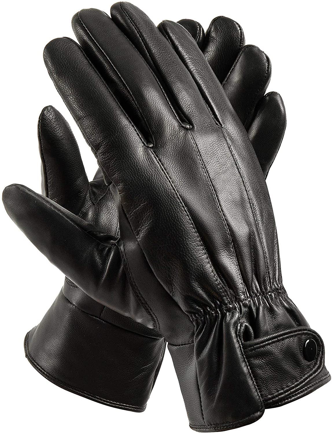 Black Leather Gloves